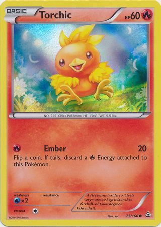 Torchic (25/160) (Sheen Holo) [XY: Primal Clash] | Good Games North