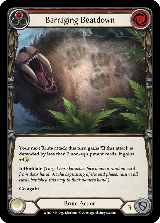 Barraging Beatdown (Red) [WTR017-R] Alpha Print Normal | Good Games North