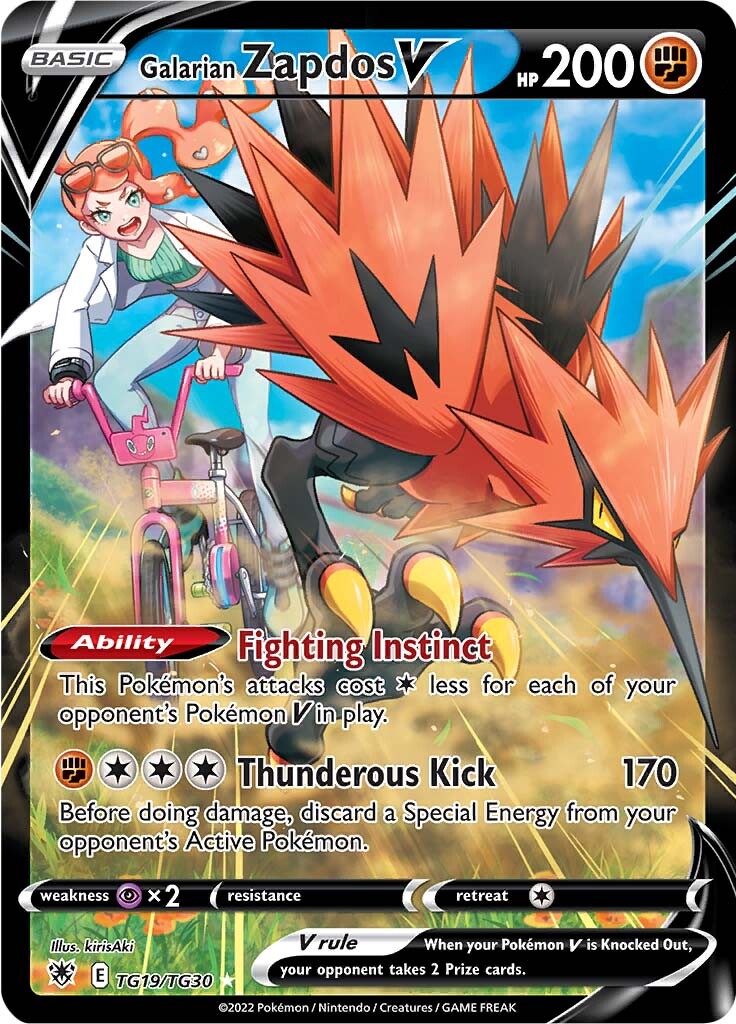 Galarian Zapdos V (TG19/TG30) [Sword & Shield: Astral Radiance] | Good Games North