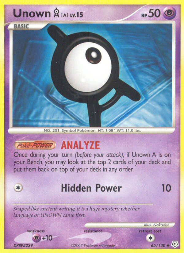 Unown A (65/130) [Diamond & Pearl: Base Set] | Good Games North