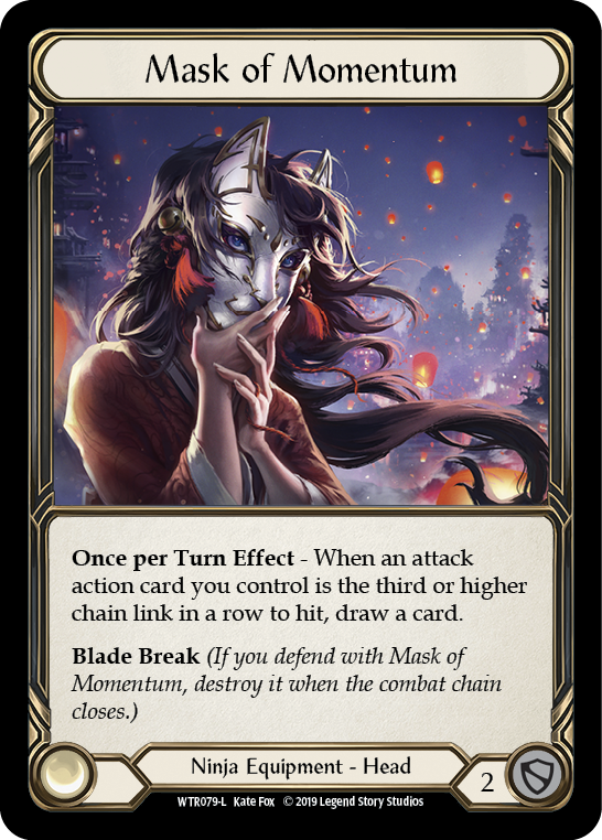 Mask of Momentum [WTR079-L] Alpha Print Cold Foil | Good Games North