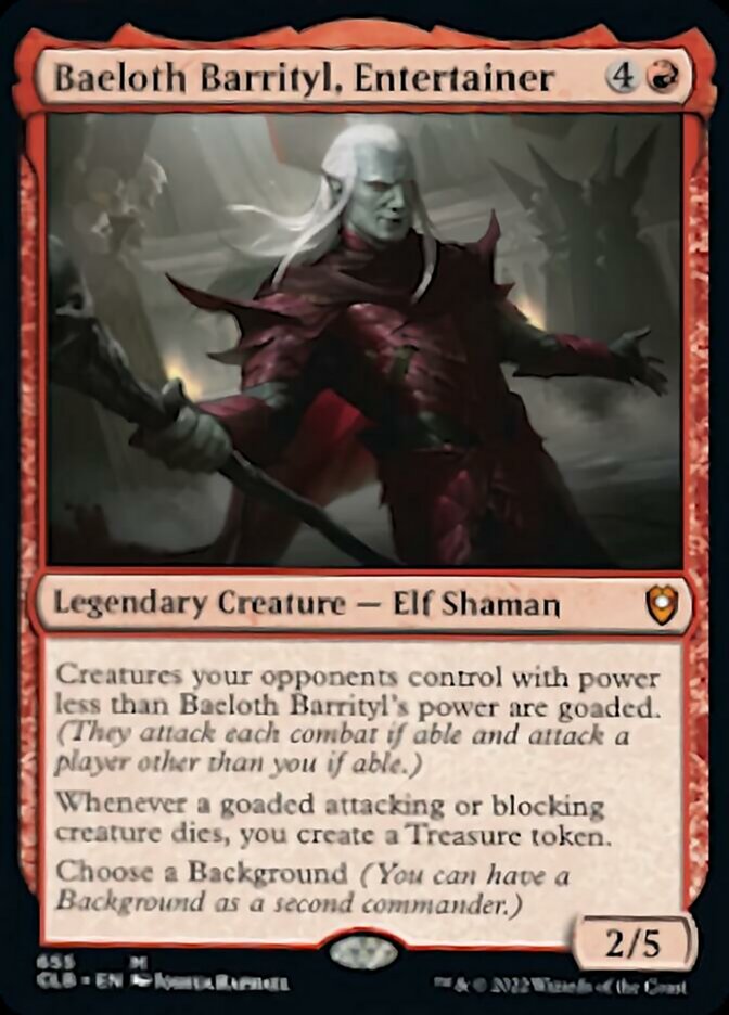 Baeloth Barrityl, Entertainer [Commander Legends: Battle for Baldur's Gate] | Good Games North