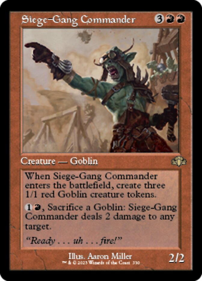Siege-Gang Commander (Retro) [Dominaria Remastered] | Good Games North