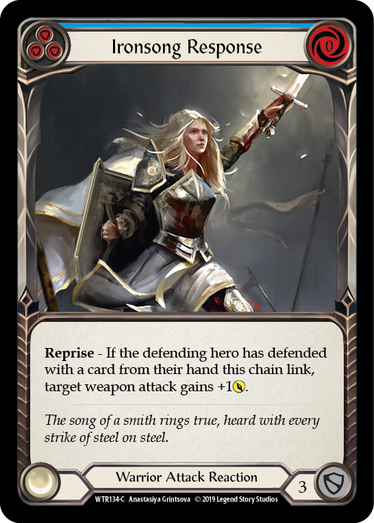 Ironsong Response (Blue) [WTR134-C] Alpha Print Rainbow Foil | Good Games North