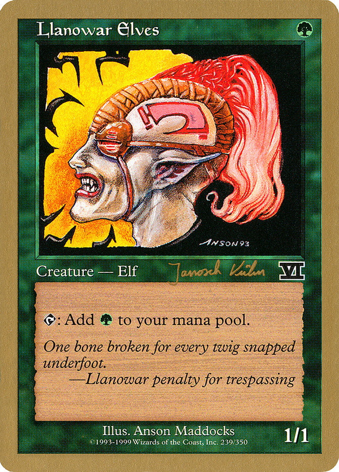 Llanowar Elves (Janosch Kuhn) [World Championship Decks 2000] | Good Games North