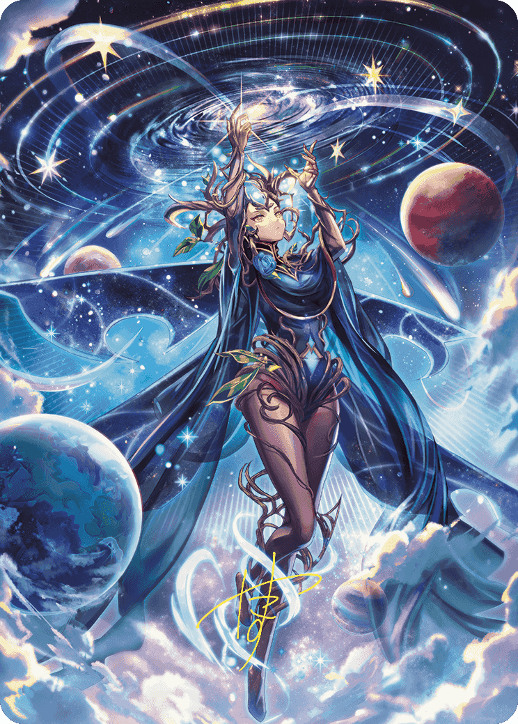 Omniscience Anime Art Card (Gold-Stamped Signature) [Wilds of Eldraine Art Series] | Good Games North