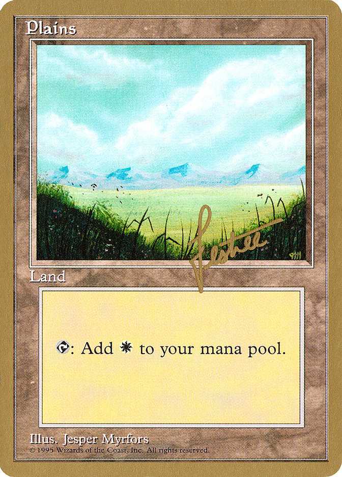 Plains (bl366) (Bertrand Lestree) [Pro Tour Collector Set] | Good Games North