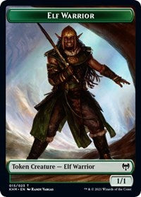 Elf Warrior // Spirit Double-sided Token [Kaldheim Tokens] | Good Games North