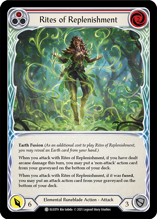 Rites of Replenishment (Red) [ELE079] (Tales of Aria)  1st Edition Normal | Good Games North
