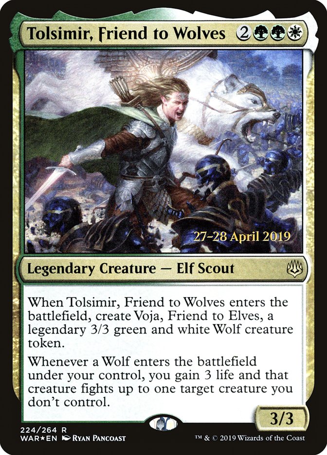 Tolsimir, Friend to Wolves  [War of the Spark Prerelease Promos] | Good Games North