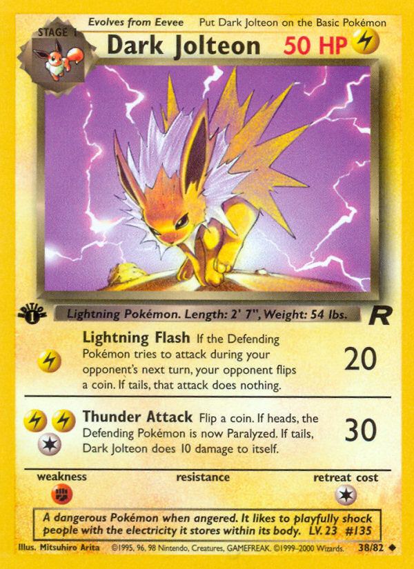 Dark Jolteon (38/82) [Team Rocket 1st Edition] | Good Games North