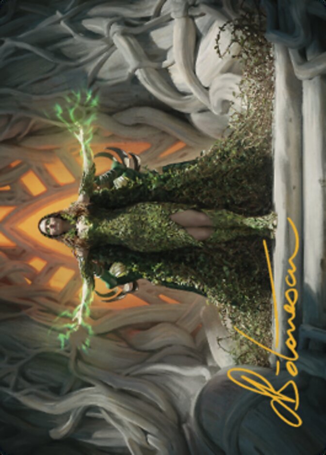 Titania, Voice of Gaea Art Card (Gold-Stamped Signature) [The Brothers' War Art Series] | Good Games North