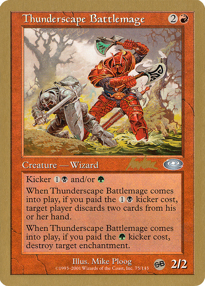 Thunderscape Battlemage (Brian Kibler) (SB) [World Championship Decks 2002] | Good Games North