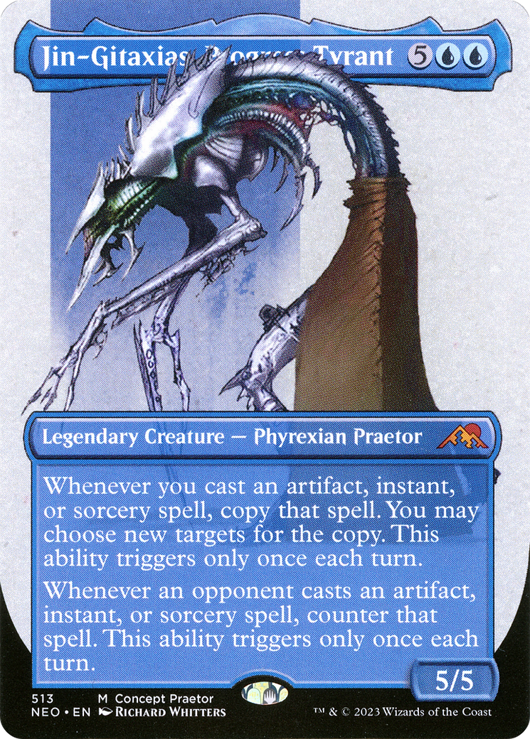 Jin-Gitaxias, Progress Tyrant (Borderless Concept Praetors) [Phyrexia: All Will Be One] | Good Games North
