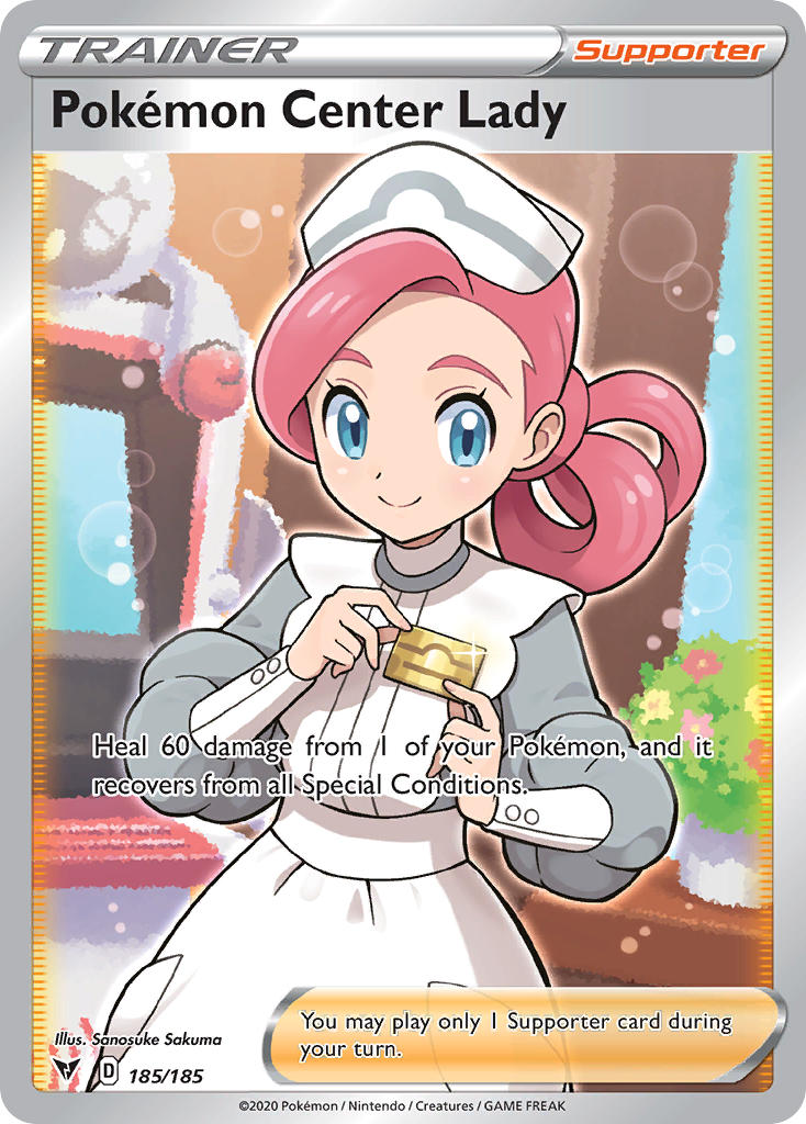 Pokemon Center Lady (185/185) [Sword & Shield: Vivid Voltage] | Good Games North