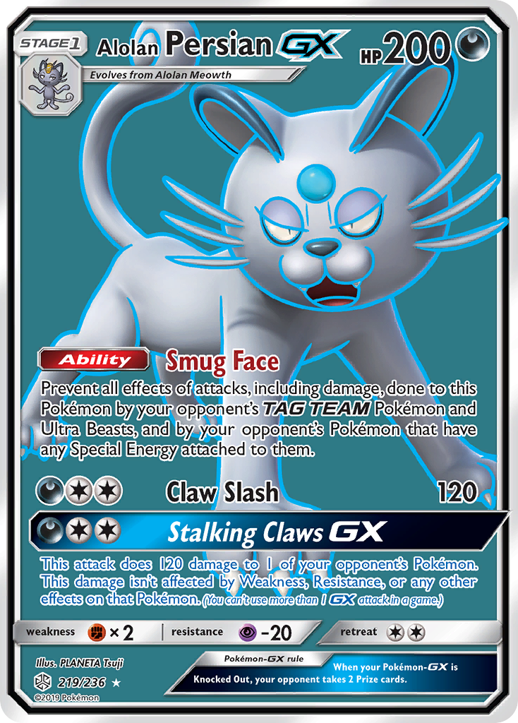 Alolan Persian GX (219/236) [Sun & Moon: Cosmic Eclipse] | Good Games North