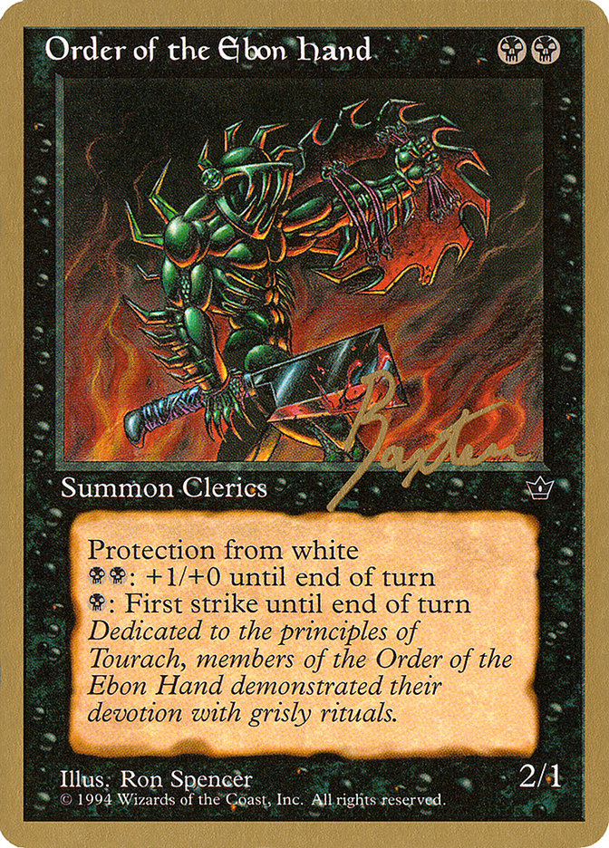 Order of the Ebon Hand (Spencer) (George Baxter) [Pro Tour Collector Set] | Good Games North