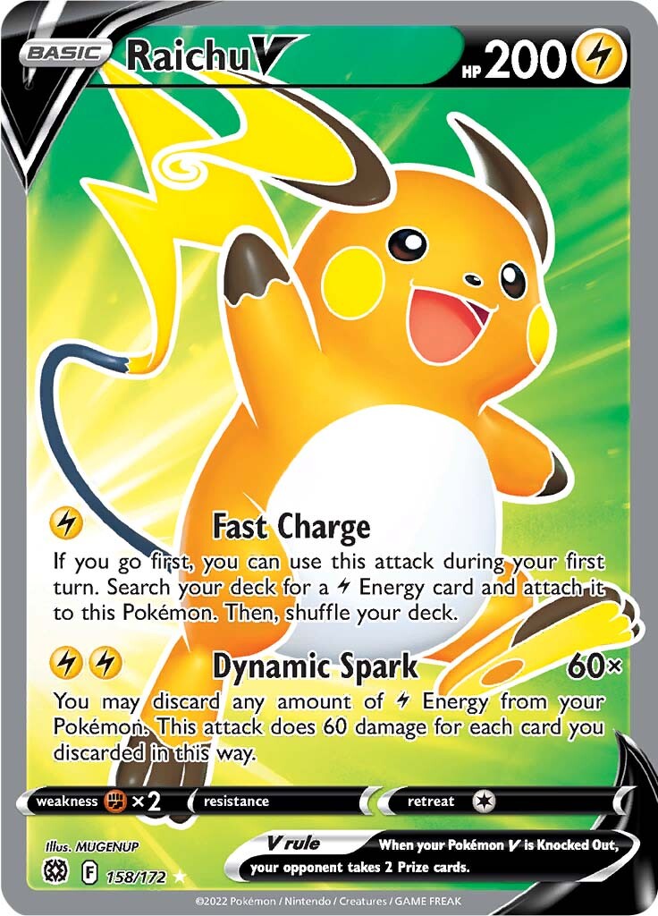 Raichu V (158/172) [Sword & Shield: Brilliant Stars] | Good Games North