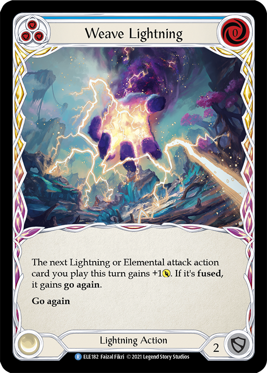 Weave Lightning (Blue) [ELE182] (Tales of Aria)  1st Edition Normal | Good Games North