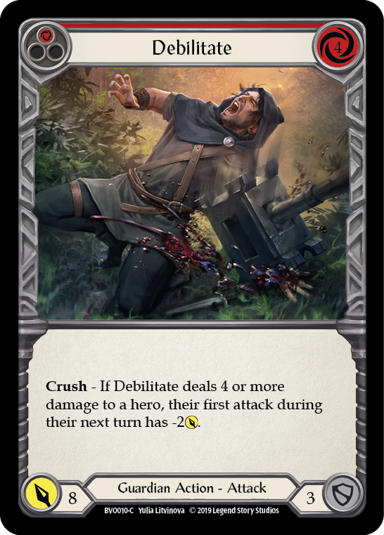 Debilitate (Red) [BVO010-C] 1st Edition Normal | Good Games North