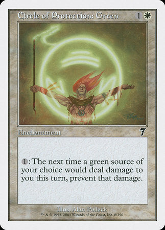Circle of Protection: Green [Seventh Edition] | Good Games North