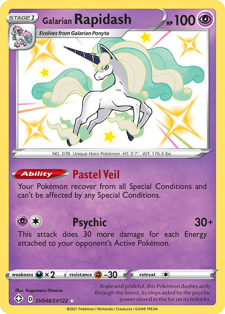 Galarian Rapidash (SV048/SV122) [Sword & Shield: Shining Fates] | Good Games North