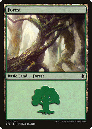 Forest (270) [Battle for Zendikar] | Good Games North