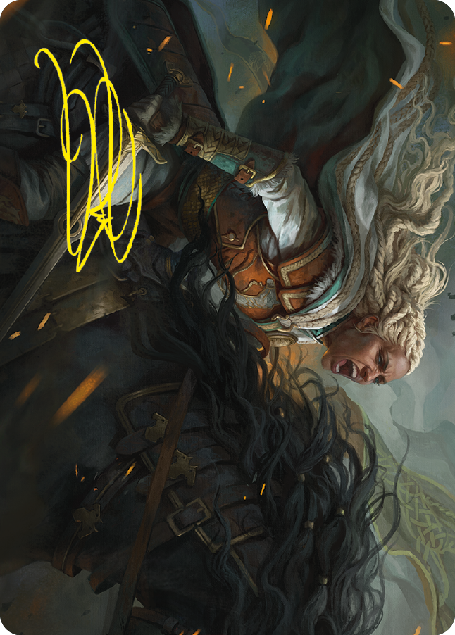 Eowyn, Fearless Knight Art Card (Gold-Stamped Signature) [The Lord of the Rings: Tales of Middle-earth Art Series] | Good Games North