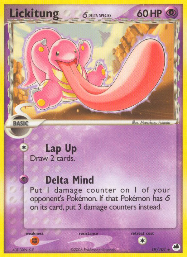 Lickitung (19/101) (Delta Species) [EX: Dragon Frontiers] | Good Games North