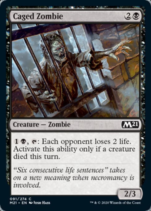 Caged Zombie [Core Set 2021] | Good Games North