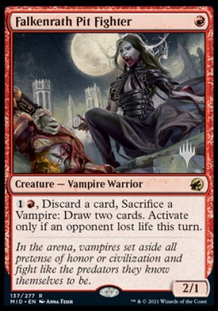 Falkenrath Pit Fighter (Promo Pack) [Innistrad: Midnight Hunt Promos] | Good Games North