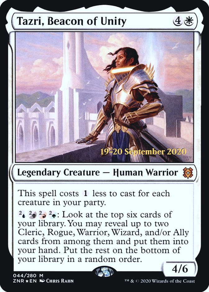 Tazri, Beacon of Unity  [Zendikar Rising Prerelease Promos] | Good Games North