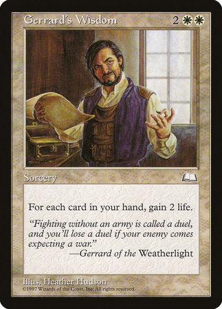 Gerrard's Wisdom [Weatherlight] | Good Games North
