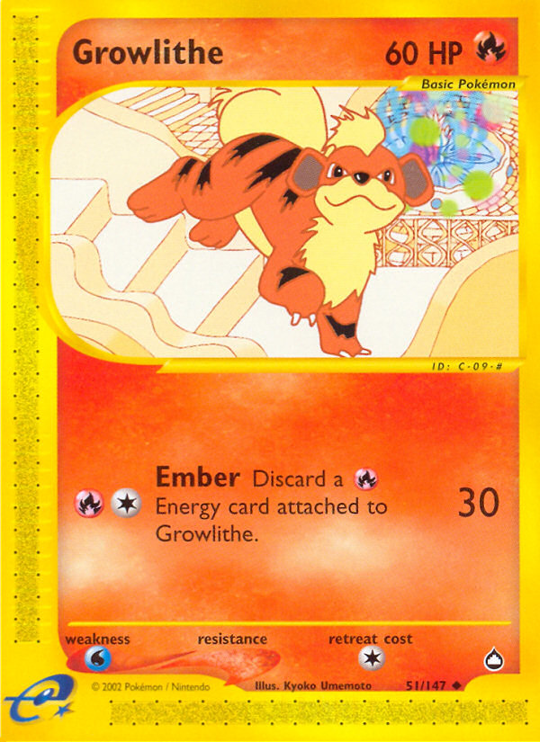 Growlithe (51/147) [Aquapolis] | Good Games North