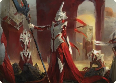 Porcelain Zealot Art Card [Phyrexia: All Will Be One Art Series] | Good Games North