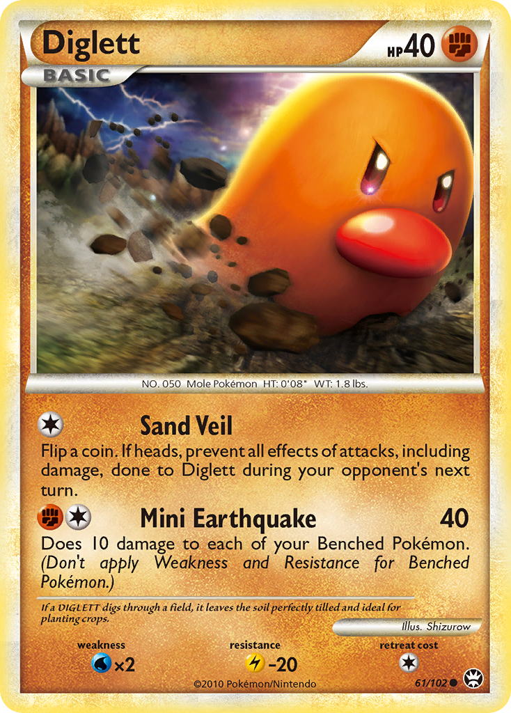 Diglett (61/102) [HeartGold & SoulSilver: Triumphant] | Good Games North