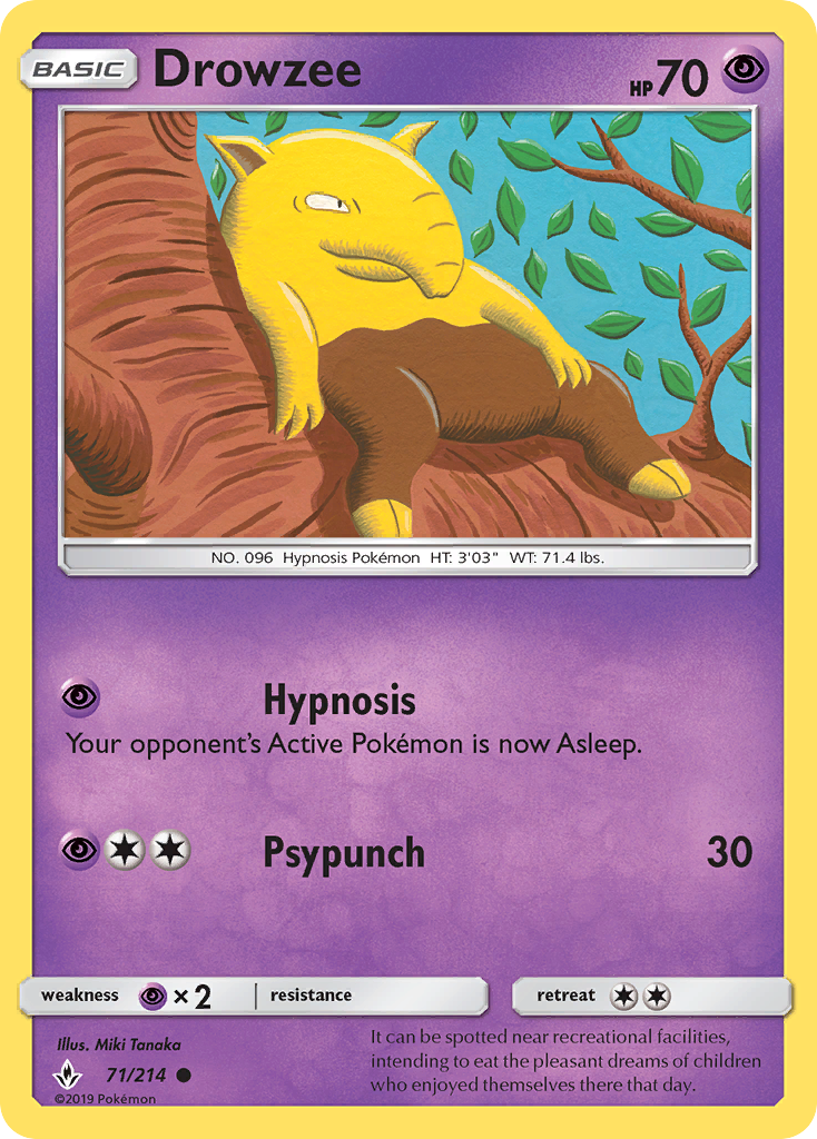 Drowzee (71/214) [Sun & Moon: Unbroken Bonds] | Good Games North