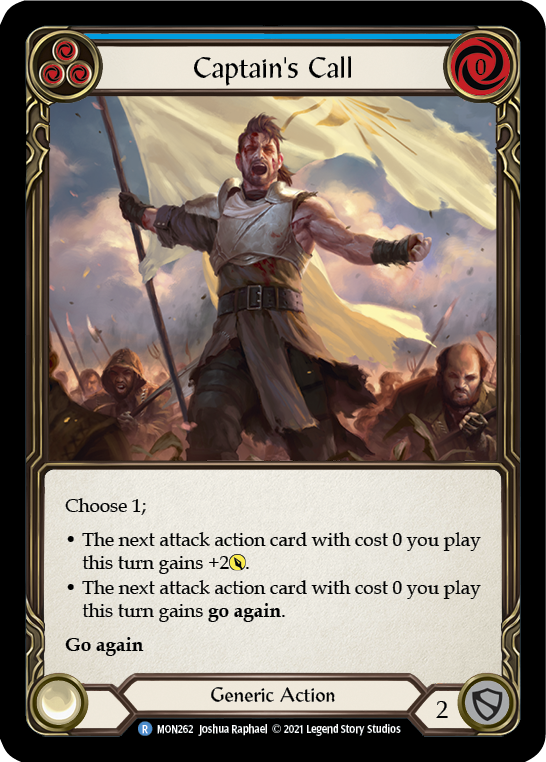 Captain's Call (Blue) [MON262-RF] 1st Edition Rainbow Foil | Good Games North