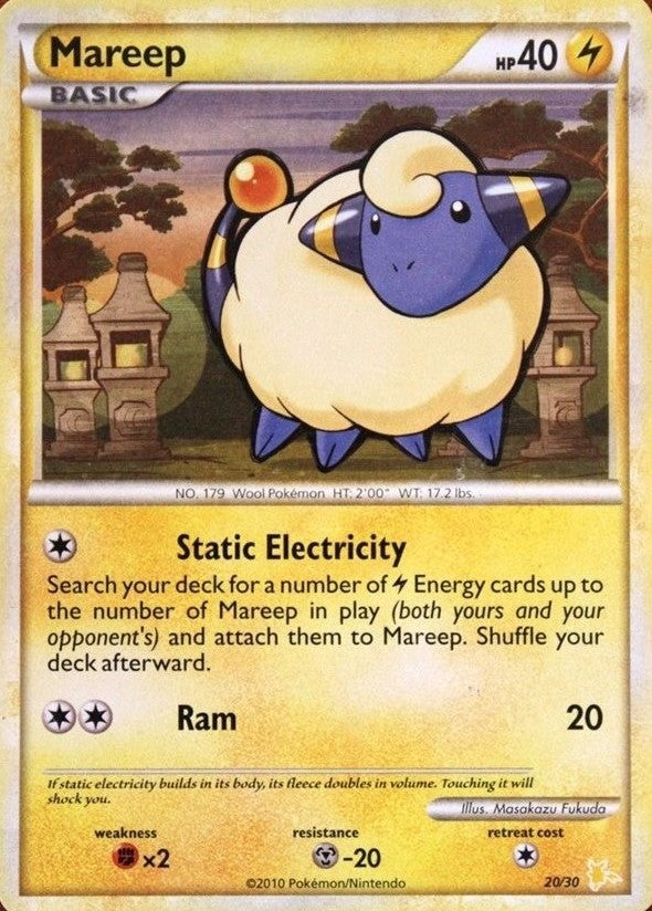 Mareep (20/30) [HeartGold & SoulSilver: Trainer Kit - Raichu] | Good Games North