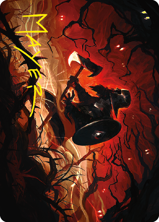 Gimli, Counter of Kills Art Card (44/81) (Gold-Stamped Signature) [The Lord of the Rings: Tales of Middle-earth Art Series] | Good Games North