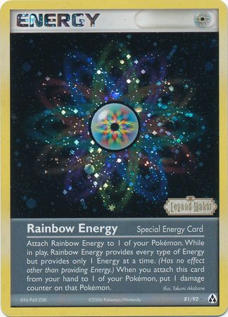 Rainbow Energy (81/92) (Stamped) [EX: Legend Maker] | Good Games North