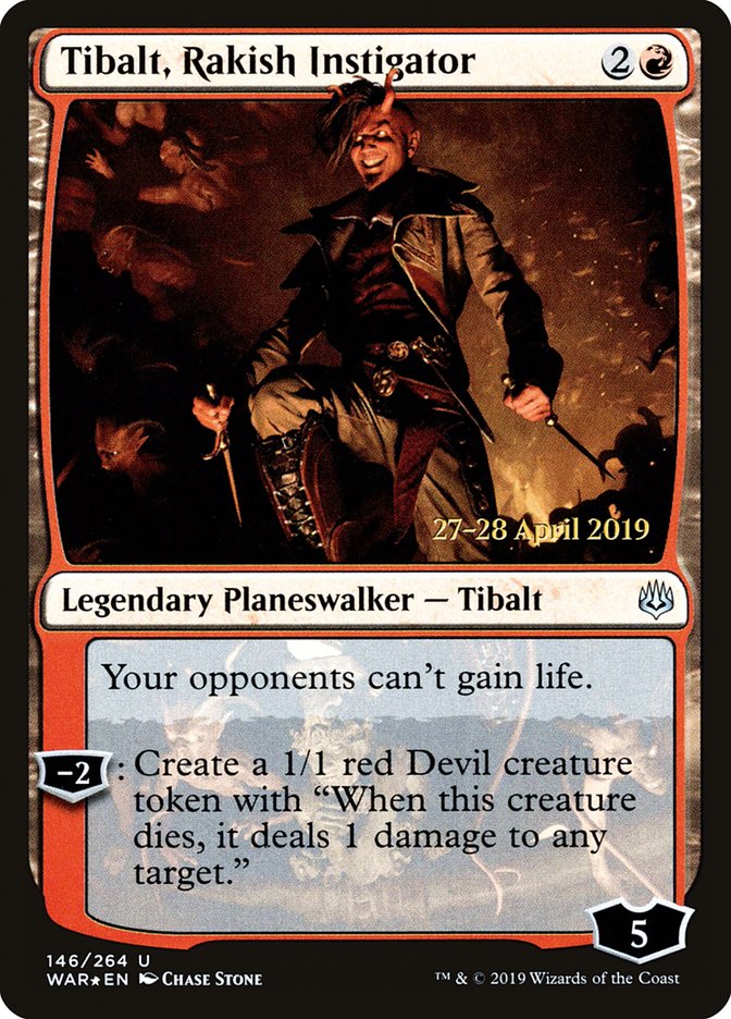 Tibalt, Rakish Instigator  [War of the Spark Prerelease Promos] | Good Games North