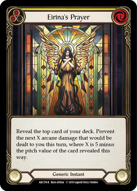 Eirina's Prayer (Yellow) [ARC174-R] 1st Edition Rainbow Foil | Good Games North