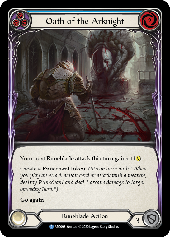 Oath of the Arknight (Blue) [U-ARC093] Unlimited Rainbow Foil | Good Games North