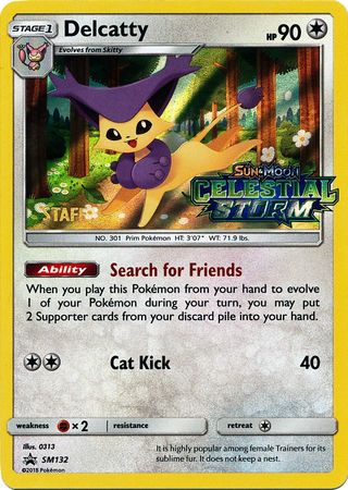 Delcatty (SM132) (Staff Prerelease Promo) [Sun & Moon: Black Star Promos] | Good Games North
