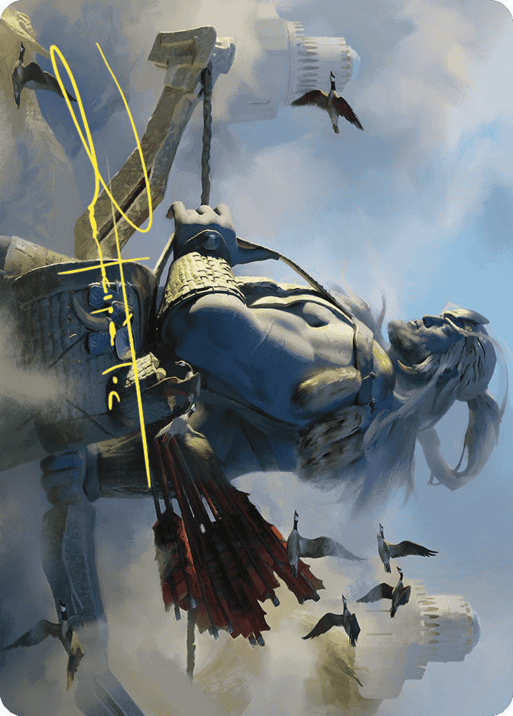 Skybeast Tracker Art Card (Gold-Stamped Signature) [Wilds of Eldraine Art Series] | Good Games North