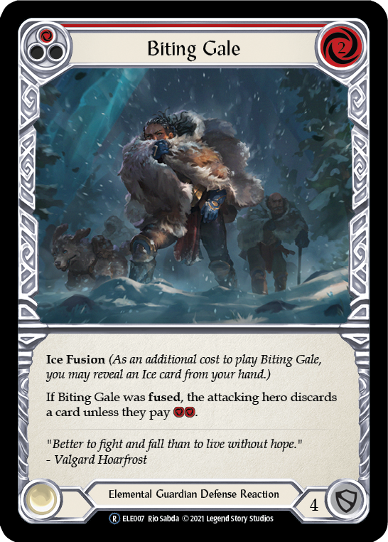 Biting Gale (Red) [U-ELE007] Unlimited Rainbow Foil | Good Games North