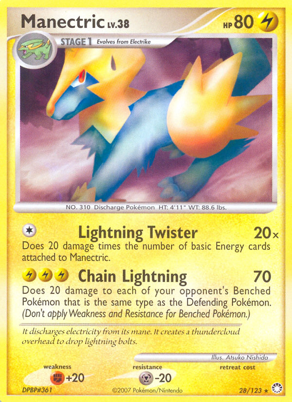 Manectric (28/123) [Diamond & Pearl: Mysterious Treasures] | Good Games North