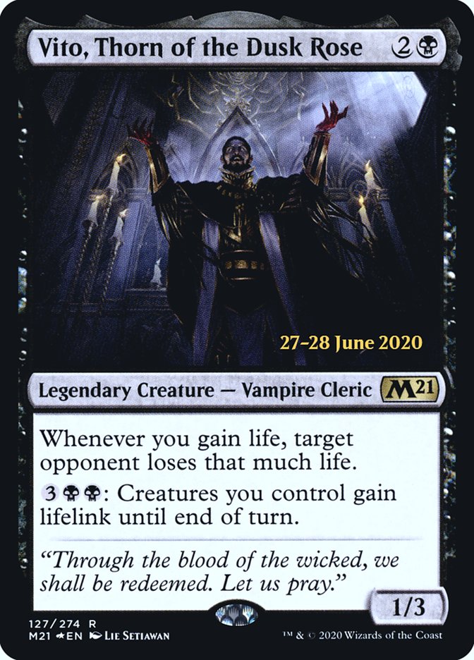 Vito, Thorn of the Dusk Rose  [Core Set 2021 Prerelease Promos] | Good Games North