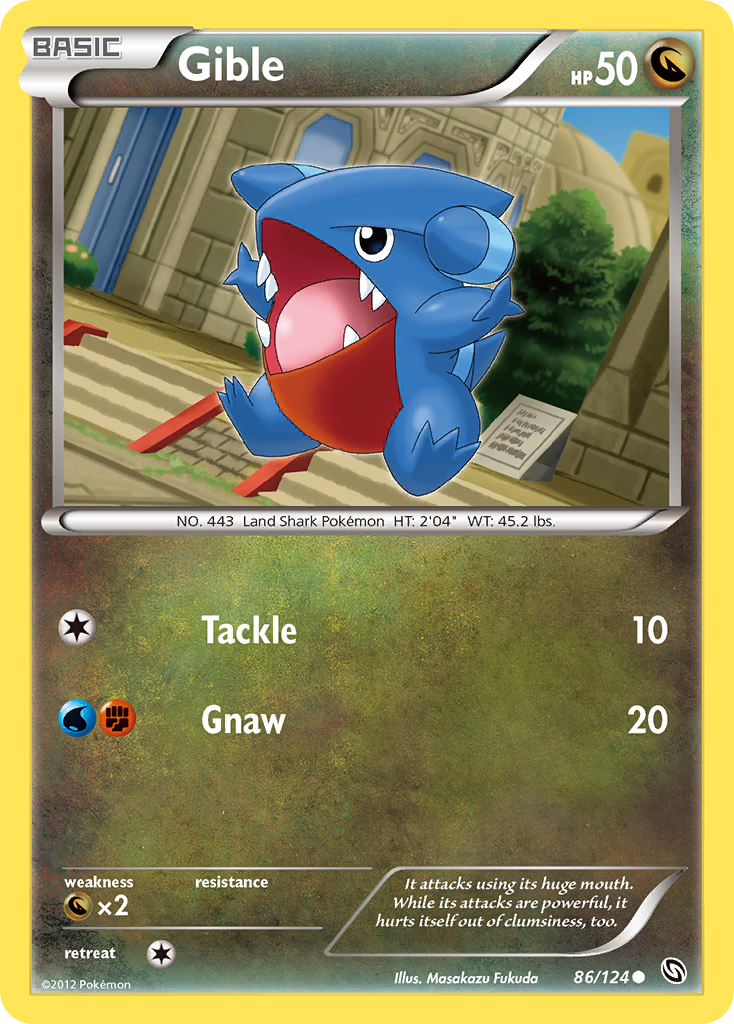 Gible (86/124) [Black & White: Dragons Exalted] | Good Games North